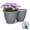Grey, variant on Lark & Vine Resin Stone Urn, Durable and Light Weight, 15.9" x 15.9" x 13.1", Grey, Set of 2