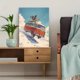 thumbnail image 5 of Qisvanset 12x16 Inch Fiery Sunset Harbor Canvas Print Wall Art, 5 of 5