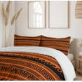 thumbnail image 6 of Ambesonne Retro Duvet Cover Sets, Old Border Ornaments, 2-Queen, Orange Black, 6 of 7