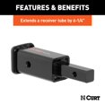 thumbnail image 3 of CURT 45785 Trailer Hitch Receiver Adapter, 1-1/4 to 2-Inch, 6-1/4-In Extension, 350 lbs, 3 of 3