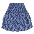 thumbnail image 4 of Skirts for Women Skirt Half-Length Womens Pleated Flowy Print Floral Fashion Short Skirt Spring Summer Everyday Wardrobe Dark Blue XS, 4 of 5