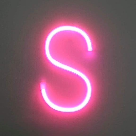 LINLIN Neon Sign, Letter Neon Signs Neon Alphabet Light Light Up LED Letters Lights Light Up Marquee Letters Lights Battery USB Pink