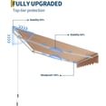 thumbnail image 3 of 12'x10' Retractable Patio Awning, Waterproof Sun Shade with Manual Crank Handle, Aluminum Frame & 280g/㎡ Polyester Fabric for Deck, Porch & Balcony, 3 of 7