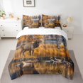 thumbnail image 2 of Castle Fairy Wildlife Deer Bedding Comforter Set 7-Piece for Kids Teenagers Adults,Lake Mallard Duck King Bedding Sets,Woodland Animal Ultra Soft Bed Sheets,Super Cozy Room Decor,Reversible, 2 of 8