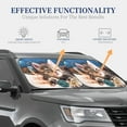 thumbnail image 4 of Haiem Playful Cat Windshield Sun Shade: Universal Foldable 2-Piece Car Front Window Sunshade - Blocks Uv Rays, And Reduces Heat,Essential Car Accessory Large, 4 of 7