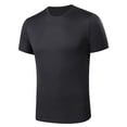 thumbnail image 2 of Haitryli Mens Running Jogging T Shirt Sport Athletic Shirts UPF 50+ Sun Protection Rash Guard Tops Black 3XL, 2 of 3