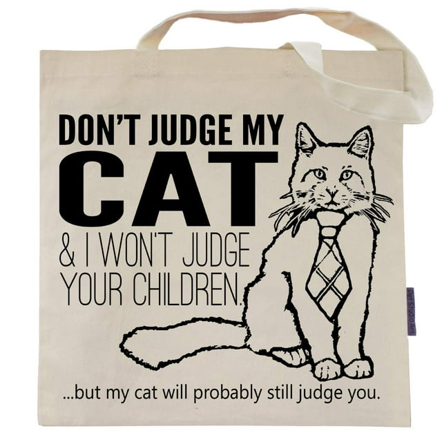 Don't Judge My Cat Tote Bag by Pet Studio Art