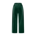 thumbnail image 4 of FAIWAD Capri Pants for Women Drawstring Elastic Waist Velour Sweatpants Casual Loose Dressy Velvet Trousers, 4 of 7