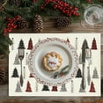 thumbnail image 3 of Cheapark Gift 12x18 Inch Winter Christmas Tree Placemats - Holiday Table Decor, Perfect for Party, Kitchen & Dining Room, 3 of 6