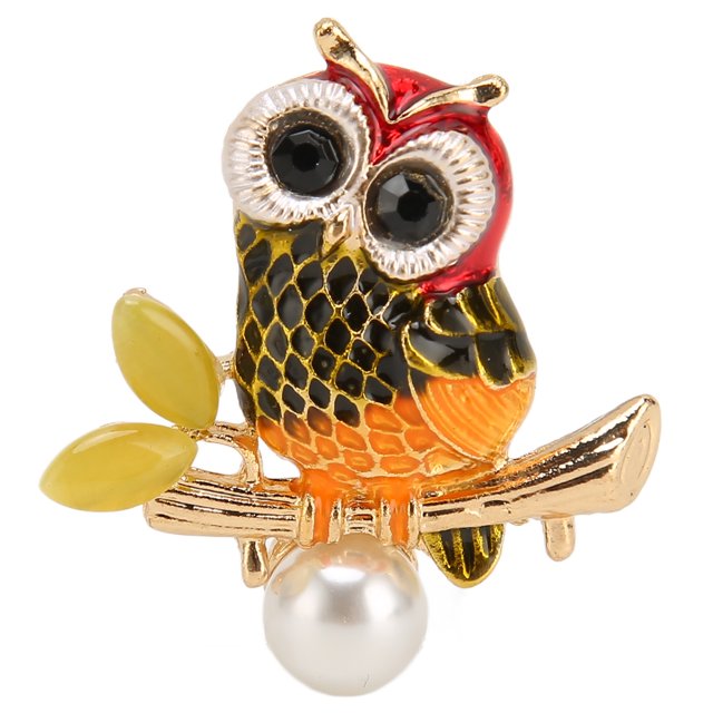 Broche de búho, lindo broche de búho, broche de búho hecho a mano, broche de búho elaborado con cuidado