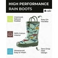 thumbnail image 2 of OAKI Kids Waterproof Rubber Rain Boots with Easy-On Handles. Little Kid (4-8 Years) 11 Little Kid Earthy Dino, 2 of 5