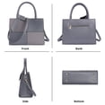 thumbnail image 4 of SENDEFN Women Fashion Handbags Tote Bags PU Leather Shoulder Bags Top Handle Satchel Purse Set 3pcs, 4 of 8