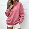thumbnail image 6 of NominalSnug Womens Half Zip Oversized Sweatshirts Lightfleece Lined Long Sleeve Pullover Tops Fall Fashion Clothes, 6 of 7