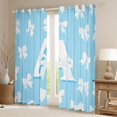 thumbnail image 2 of Manfei Initial A Letter Curtains Pack of 2 (42x84 Each) for Kids, White Blue Bowknot Curtains Blackout, Cartoon Kawaii Monogrammed Bedroom Curtains, Window Curtains Room Decor, 2 of 6