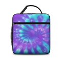thumbnail image 2 of Purple and Blue Tie Dye Pattern Insulated Lunch Bag Teens,Lunch Box for Men Women for Work,Picnic or Travel,10.2x9.5x4.3 Inches,8 Can Capacity, 2 of 6