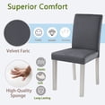 thumbnail image 6 of Dining Chairs Dining Chairs set for 4,Kitchen Chair with Padded Seat, Side Chair for Dining Room, Silver grey,Wooden Dining Chairs, 6 of 9