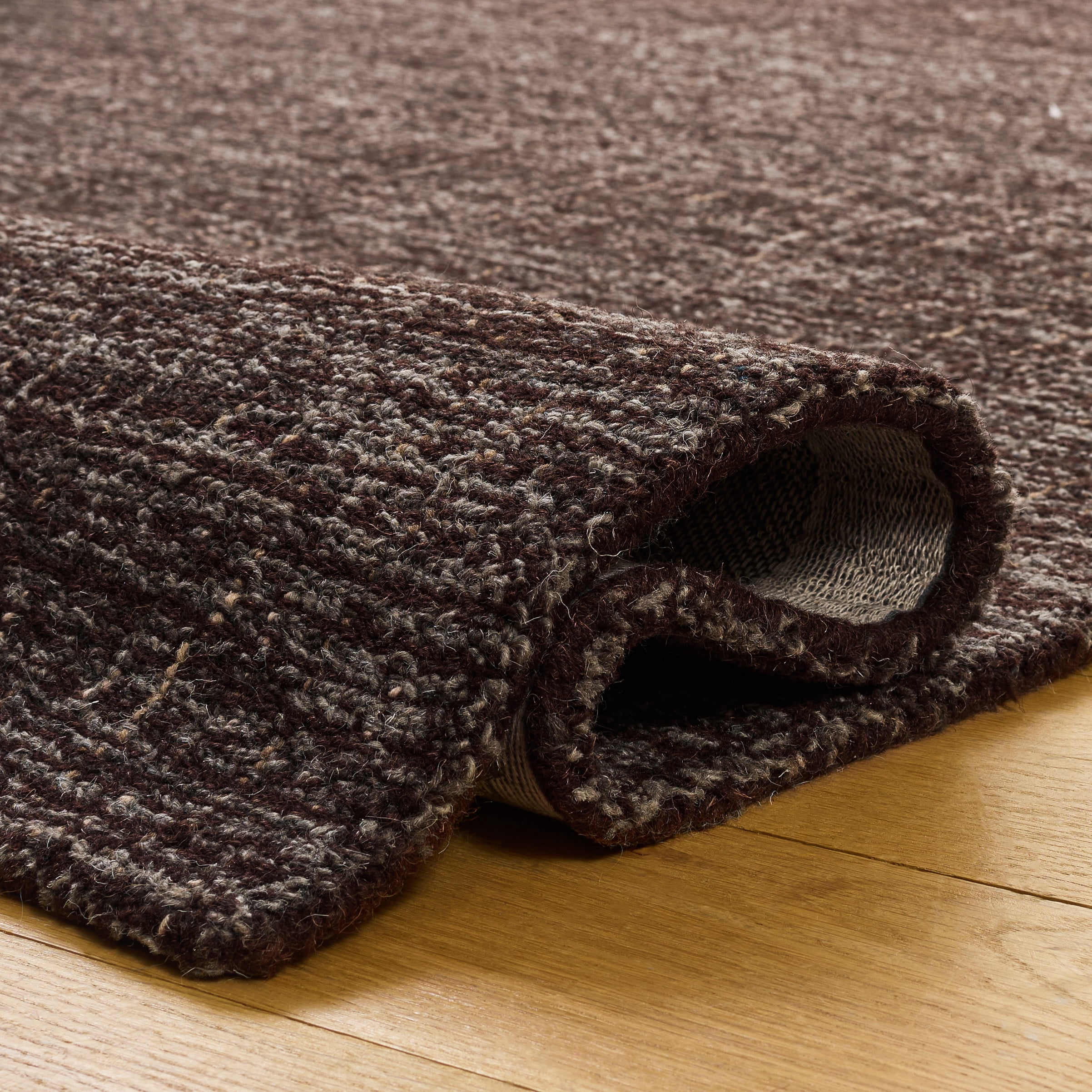 Safavieh Abstract Delia Distressed Wool Area Rug, Dark Brown, 6' x 6' Round