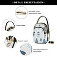 thumbnail image 4 of FORMRS Crossbody Bag for Women Quilted Travel Shoulder Cell Phone Purse with Chain Strap Handbag, White Snowman, 4 of 7