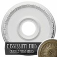thumbnail image 3 of Ekena Millwork 16 1/2"OD x 3 7/8"ID x 1 1/2"P Medea Ceiling Medallion (Fits Canopies up to 5 3/8"), Hand-Painted Mississippi Mud Crackle, 3 of 5