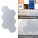 thumbnail image 2 of FOMIYES 12Ud Adhesivo De Pared Hexagonal Plateado Para Interior Sin Dañar Paredes, 2 of 7