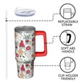thumbnail image 3 of Festive Christmas Trees 30oz Stainless Steel Travel Coffee Cup with Handle and Straw, Leak Proof Insulated Mug Cup, Holiday Gifts for Adults, 3 of 5