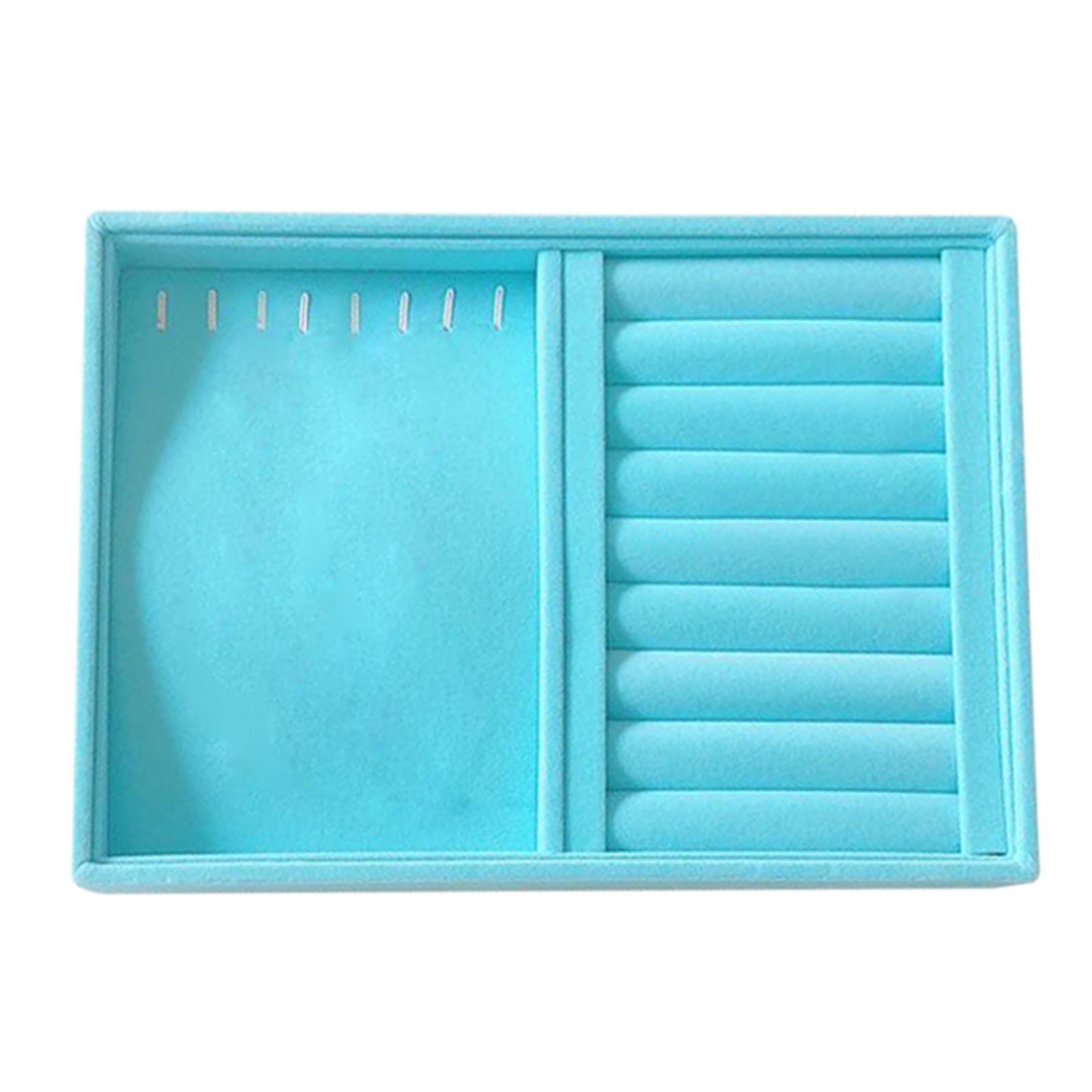 Stackable Velvet Jewelry Display Trays Earrings Necklace Tray