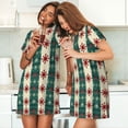 thumbnail image 4 of Disketp Christmas Snowflakes Plaid para Camisón Corto de Manga Corta para Mujeres, Camisón Cómodo con Escote Redondo, Bonito y Confortable, 4 of 6