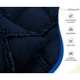 thumbnail image 3 of HNB Store 3pc Duvet Cover Set | Microfiber Made | Oversized Queen Size Duvet Cover with 2 Pillowcases | Navy Blue | Diamond Ruffle, 3 of 7