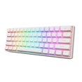 thumbnail image 2 of Teclado mecánico para juegos Hugo Pk61 60% compacto con retroiluminación LED resistente al agua Blanco, 2 of 10