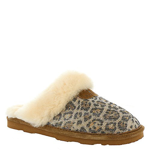 bearpaw leopard slippers