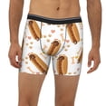 thumbnail image 2 of Men'S Boxer Briefs, Funny Dachshund Hot Dog Print Soft And Breathable Mens Underwear Boxer Briefs With Widen Waist, 2 of 2