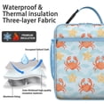 thumbnail image 2 of Marine Adorable Crab Lunch Box Insulated Lunch Bag Box Women Men Reusable Cute Insulated Lunch Box for Commuters Cooler Tote Bag Lunchbox for Office School Picnic, 2 of 6