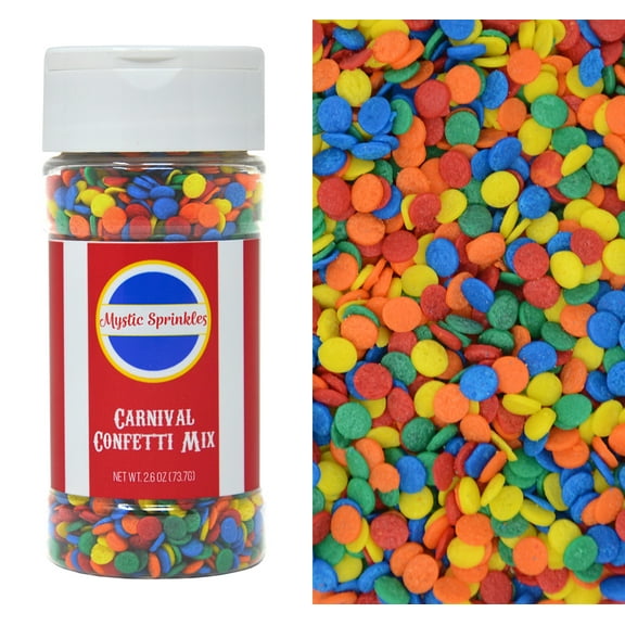 Mystic Sprinkles Carnival Confetti Mix 2.6 Ounce Bottle