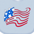 thumbnail image 4 of Inktastic Stylized American Flag Fourth of July Boys or Girls Baby Bib, 4 of 4