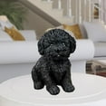 thumbnail image 6 of Dog Figurine Statue Resin Sculpture Ornament for Home Tabletop Living Room Decoration - Black, 6 of 6