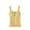 Yellow, variant on Women's Tank Top with Shelf Bra Padded Modal Cotton Lace Trim Sleeveless V Neck Soft Pamajas Camisole Built in Bra (Free Size, Yellow)