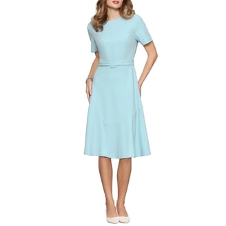 INSPIRE CHIC Women's Dress Gilding Star V Neck Long Sleeve Party Flared  A-Line Dress M Grey Blue-Stars - Walmart.com