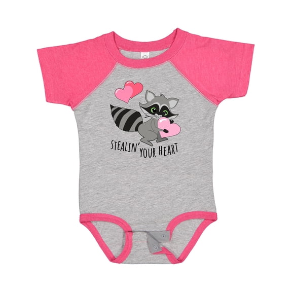 Inktastic Stealin' Your Heart Cute Raccoon Boys or Girls Baby Bodysuit