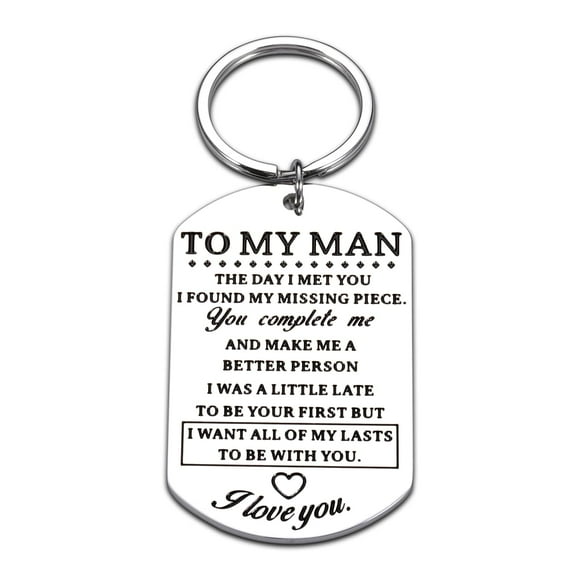 Birthday Keychain Gifts for Boyfriend Valentines Day Anniversary Romantic Gifts for Him Husband from Girlfriend Wife Couples Fiance Groom Wedding Engagement Gifts Key Chain I Love You Presentâ€¦