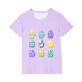 thumbnail image 3 of T-shirt de Pâques pour Garçons, T-Shirt à Manches Courtes Col Rond avec Imprimé Graphique d'Œuf de Pâques, Mélange 95 % Polyester 5 % Spandex, Tissu Extensible Doux, Lavable en Machine, Taille 110, 3 of 7