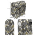 thumbnail image 4 of Monstera Leaf Stand Mixer Cover, Botanical Aloha Pattern with Modern Design on Geometric Pattern, Kitchen Appliance Organizer Bag Cover with Pockets, 5 Quarts, Charcoal Grey and Khaki, by Ambesonne, 4 of 4