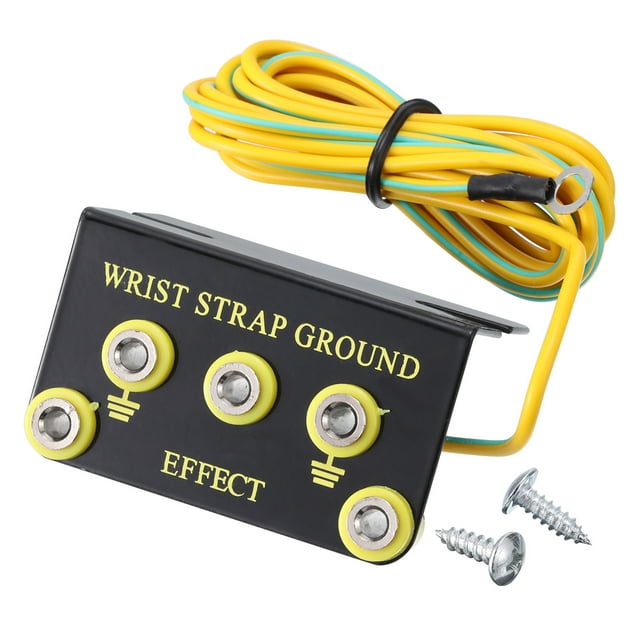 Unique Bargains ESD Anti Static Grounding Socket L Shaped ESD Ground Socket Connector 5 Hole for Wrist Strap Grounding