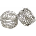 thumbnail image 4 of Rangeene Handmade Artisan Crafted Mesh Metal Dining Napkin Rings Silver Set of 12, 4 of 5