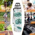 thumbnail image 6 of Motivational Water Bottle 32 oz with Straw, BPA Free Reusable Fitness Sport Bottle Perfect for Travel, School, Outdoors, and Gym Two Green Leaves, 6 of 6