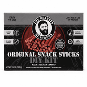 The Bearded Butchers Original Snack Sticks DIY Kit, Makes 25 lbs of Snack Sticks, Includes Original Seasoning, 17mm Collagen Casings & Curing Salt