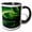Black/White, variant on 3drose, Northern Lights over Kuummiit, East Greenland in Danish Territory 1., 11oz Two-tone Yellow Mug
