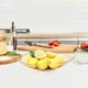 thumbnail image 4 of Cesta de frutas, cesta de frutas de metal, formas geométricas creativas de cestas de frutas decorativas de metal para el hogar para almacenar verduras, aperitivos, pan y frutas (oro), 4 of 6