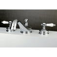 thumbnail image 2 of Kingston Brass KS3331BPL Bel-Air Two-Handle Deck Mount Roman Tub Faucet, Polished Chrome, 2 of 5