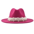 thumbnail image 1 of Sombrero Fedora Macarena para mujer y hombre con banda roja, 1 of 2