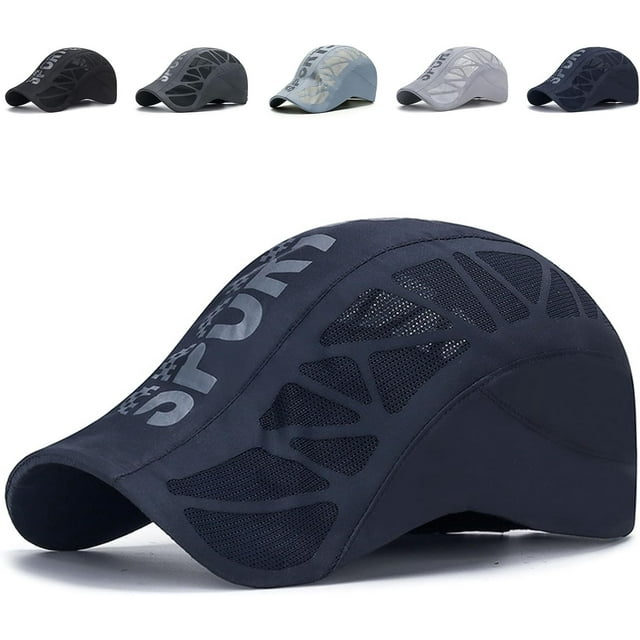 Aeromesh Casquette de Sport en Maille Respirante, Design en Maille Respirante, Sangle Réglable, Séchage Rapide pour Course Tennis Golf Casquette Légère